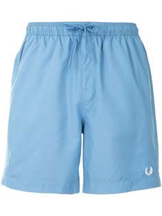 Fred Perry logo swim shorts