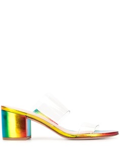 Schutz holographic block-heel sandals