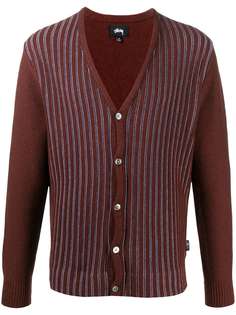 Stussy ribbed-panelled cardigan