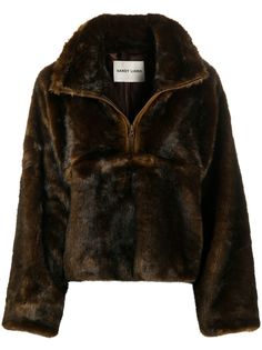 Sandy Liang faux-fur zipped jacket