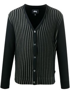 Stussy ribbed-panelled cardigan