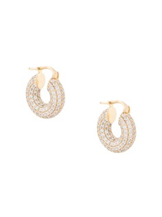 Jil Sander crystal-embellished hoop earrings