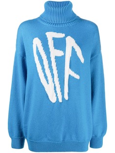 Off-White джемпер вязки интарсия с логотипом