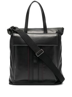 Bally contrast stitch tote bag