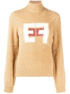 Elisabetta Franchi intarsia-knit logo jumper