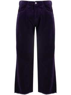 Massimo Alba Alosa wide-leg cropped velvet trousers