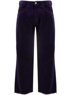 Massimo Alba Alosa wide-leg cropped velvet trousers