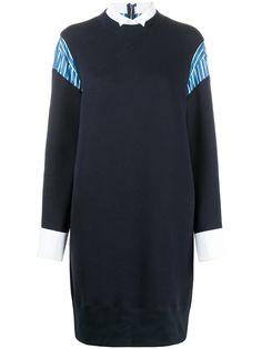 Sacai платье миди со вставками