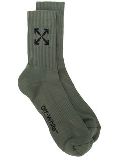Off-White носки с принтом