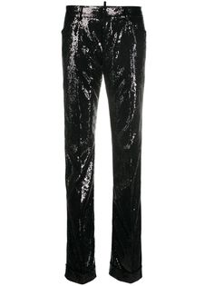 Dsquared2 прямые брюки с пайетками