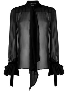 Saint Laurent блузка с бантом