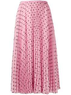 RedValentino плиссированная юбка в горох