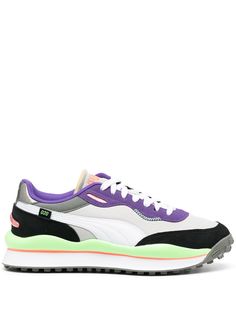 Puma colour block lace-up trainers