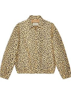 Gucci жаккардовая куртка с леопардовым узором