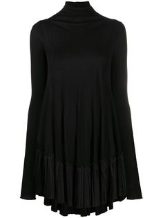 Jil Sander блузка с высоким воротником и оборками