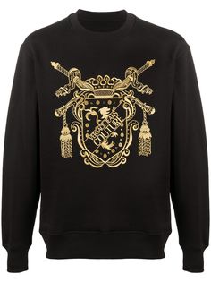 Versace Jeans Couture logo crest-embroidered sweatshirt