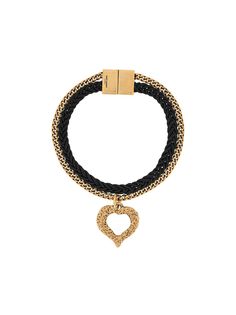 Saint Laurent браслет с шармами в виде сердец