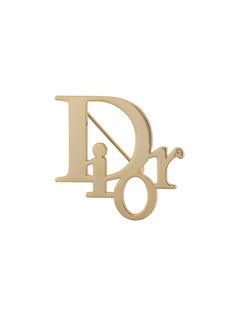 Christian Dior брошь 1980-х годов с логотипом