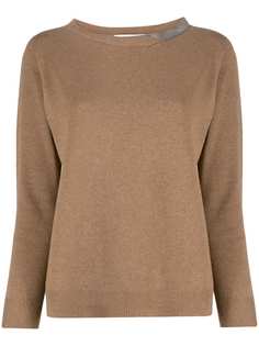Fabiana Filippi contrast-collar jumper