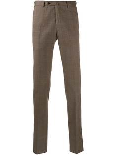 Pt01 checked slim-fit trousers