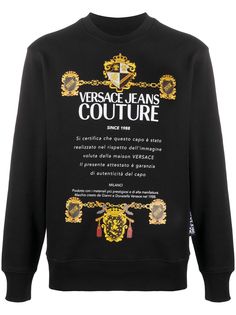 Versace Jeans Couture Baroque logo printed sweatshirt