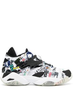 Reebok graffiti print trainers