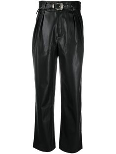 Simon Miller belted faux leather trousers