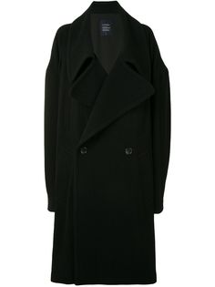 Yohji Yamamoto пальто с объемными лацканами