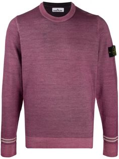 Stone Island logo crew-neck jumper