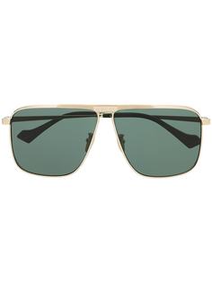 Gucci Eyewear солнцезащитные очки в квадратной оправе с логотипом
