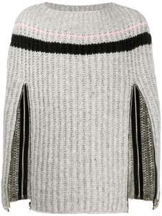 Raf Simons zip-up sleeve knitted jumper