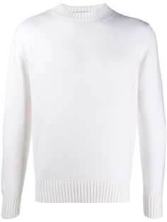 Cruciani purl-knit crew-neck jumper