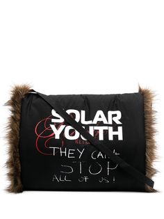 Raf Simons faux-fur trim shoulder bag