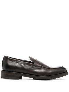 Doucals leather penny loafers