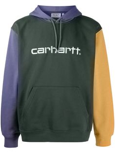 Carhartt WIP logo-print colour-block hoodie