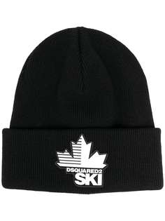 Dsquared2 шапка бини Ski с нашивкой-логотипом