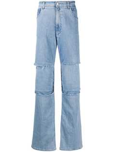 Raf Simons patchwork bootcut jeans
