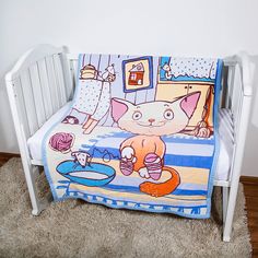 Baby Nice Одеяло байковое Кот на кухне 100 х 140 см