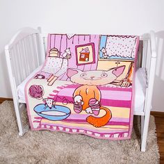Baby Nice Одеяло байковое Кот на кухне 100 х 140 см