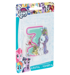 Свеча-цифра My Little Pony №3 4 см