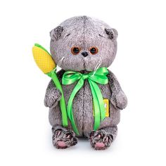 Мягкая игрушка Budi Basa Басик Baby с желтым тюльпаном 20 см