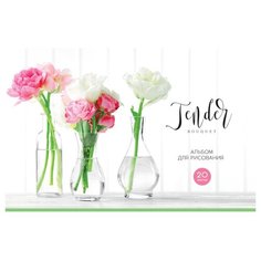 Альбом для рисования ArtSpace Цветы Tender bouquet 29.7 х 21 см (A4), 100 г/м², 20 л.