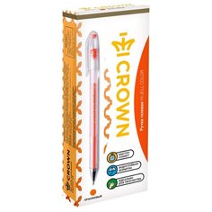 CROWN Набор гелевых ручек Hi-Jell Color, 0.7 мм, 12 шт, оранжевый цвет чернил