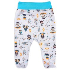 Ползунки Веселый Малыш размер 62, серый/голубой