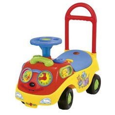 Каталка-толокар Kiddieland Забавное катание (033456) со звуковыми эффектами желтый/красный/синий