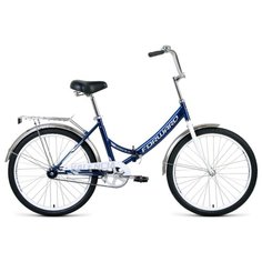 Городской велосипед FORWARD Valencia 24 1.0 (2020) темно-синий/серый 16" (требует финальной сборки)