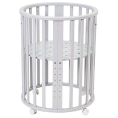 Кроватка Polini Simple 911 (трансформер) (качалка) серый