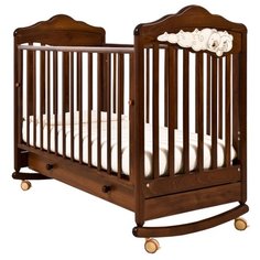 Кроватка Angela Bella Изабель (качалка), на полозьях орех
