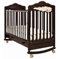 Кроватка Angela Bella Изабель (качалка), на полозьях махагон