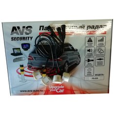 Задние парктроники, монитор AVS PS-524 белый